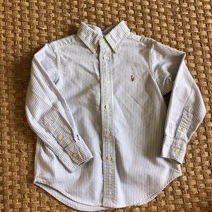 🤍blue & white oxford stripe shirt